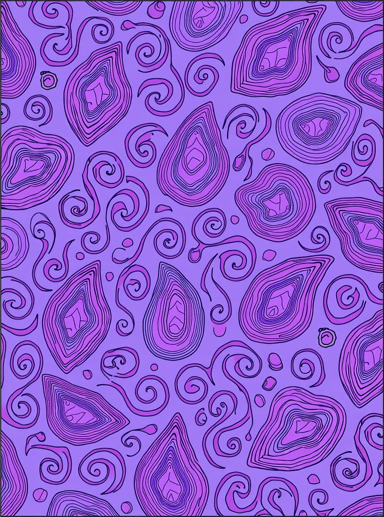 Purple Swirl Geode Pattern Rug