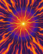 Fiery Burst Radiant Patterned Rug