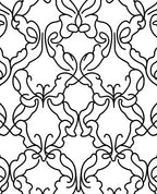 Filigree Scroll Pattern Design Rug