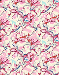 Pink Floral Swirl Pattern Rug