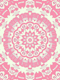 Pink Floral Mandala Pattern Rug