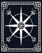 Star Compass Ornate Border Design Rug