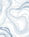 Abstract Blue Swirls Pattern Rug