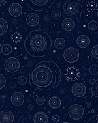 Celestial Circles Starburst Pattern Rug