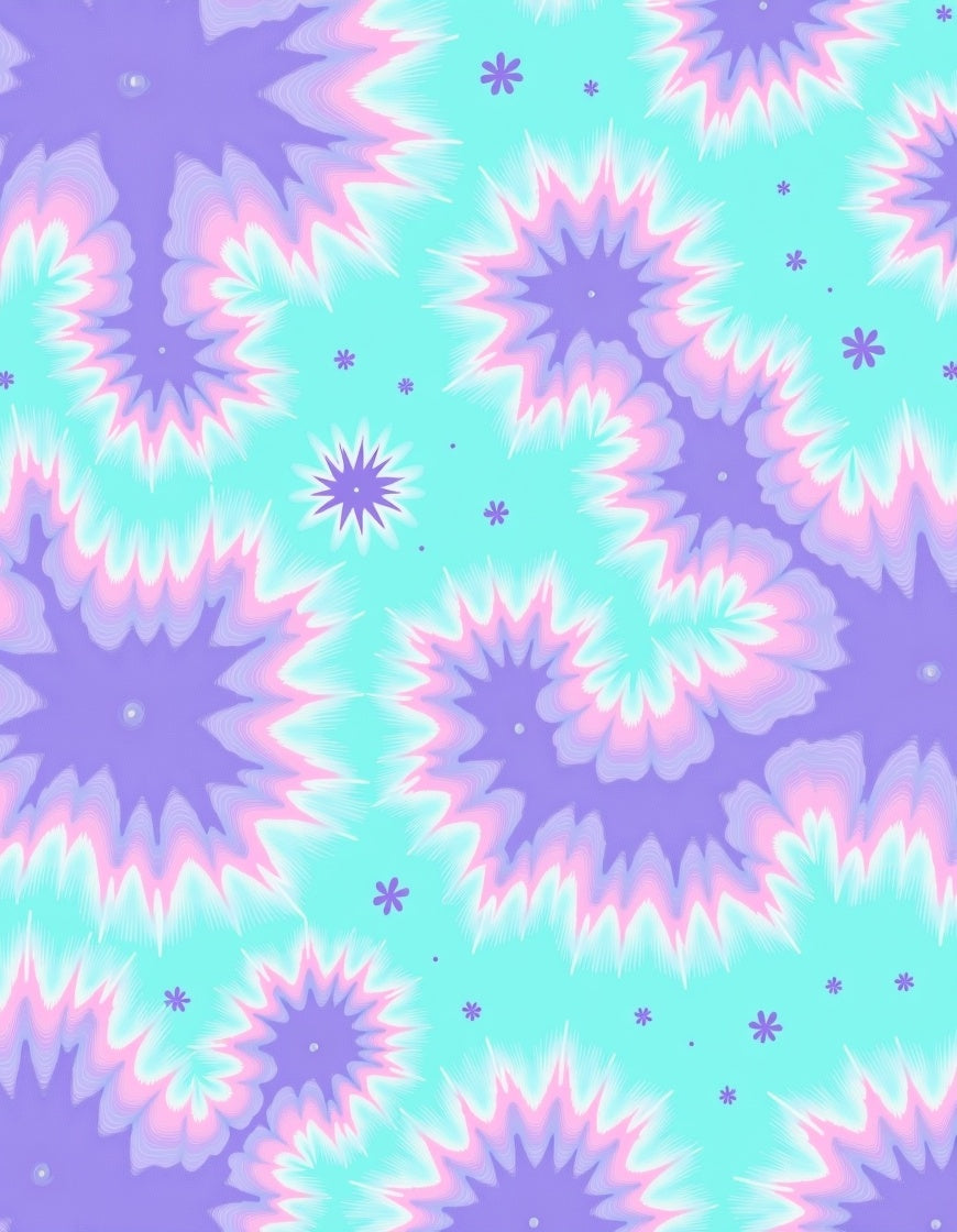 Radiant Psychedelic Starburst Pattern Rug