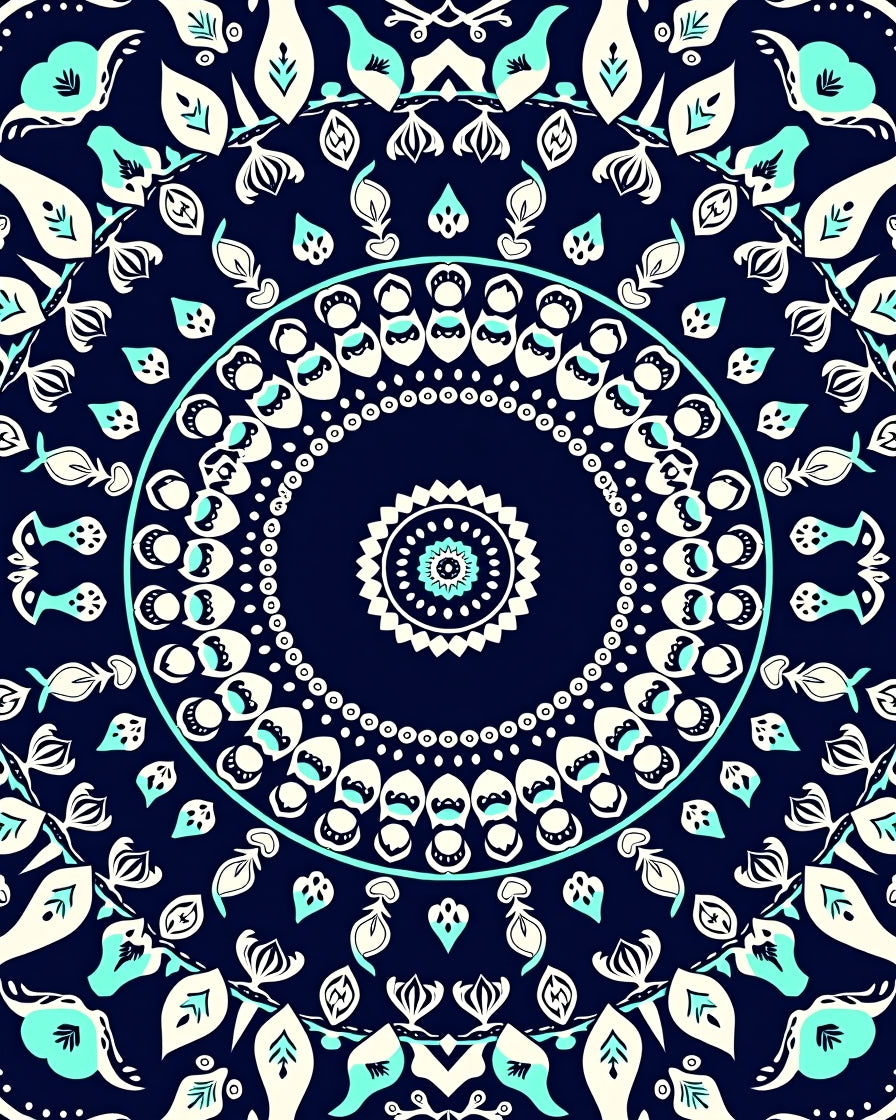 Mandala Lace Inspired Pattern Rug