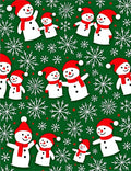 Charming Snowmen Snowflake Pattern Rug
