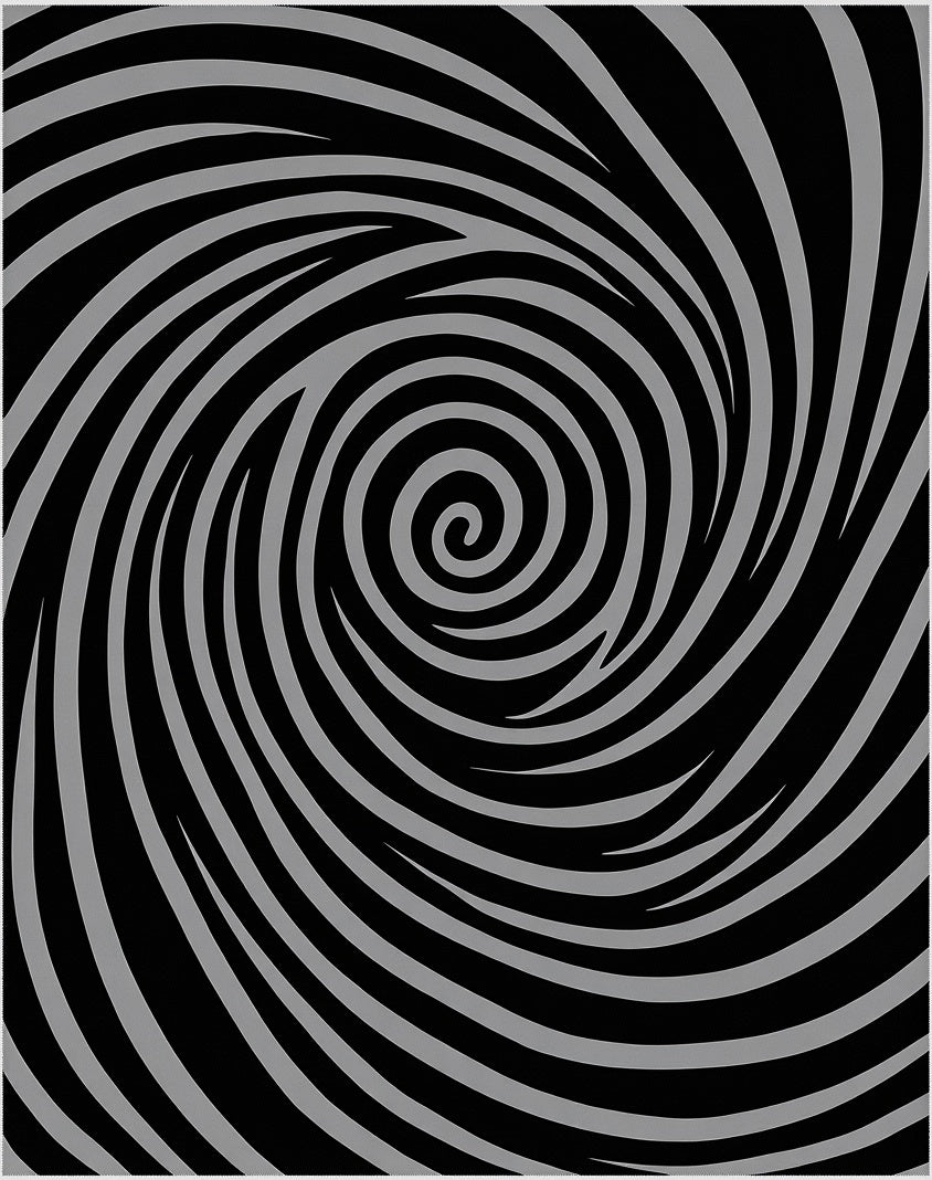 Monochromatic Swirl Pattern Rug