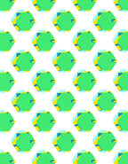 Green Geometric Hexagon Pattern Rug