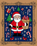 Santa Claus Christmas Festive Pattern Rug
