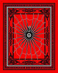 Bold Spiderweb And Floral Motif Rug