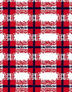 Red Navy White Plaid Pattern Design Rug
