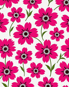 Bold Daisy Patterned Pink Rug