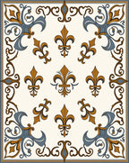 Regal Fleur De Lis Patterned Rug