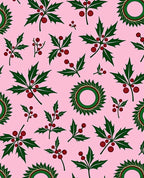 Festive Holly Berry Pattern Design Rug