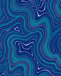 Abstract Blue Teal Swirl Design Rug
