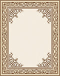 Classic Ornamental Arabesque Border Design Rug