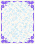 Purple Floral Art Nouveau Stone Pattern Rug
