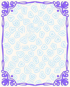 Purple Floral Art Nouveau Stone Pattern Rug