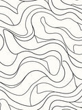 Minimalist Flowing Black Line Art Rug
