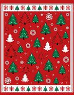 Festive Evergreen Tree Pattern Rug