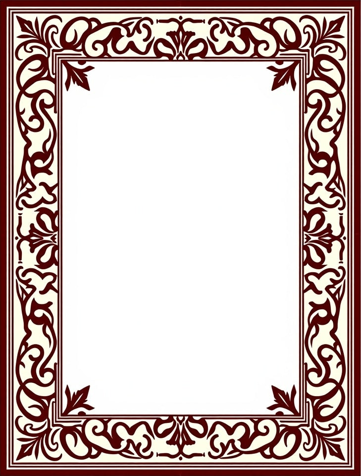Ornate Flourish Red Ivory Pattern Rug