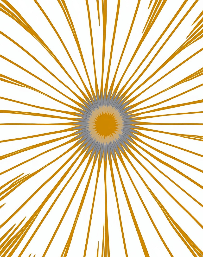 Vibrant Sunburst Abstract Pattern Rug
