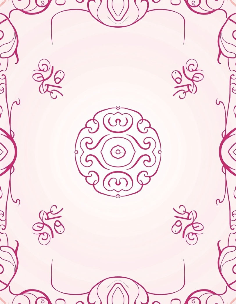 Floral Mandala Design In Pink Rug