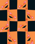 Whimsical Bats Swirls Pattern Rug