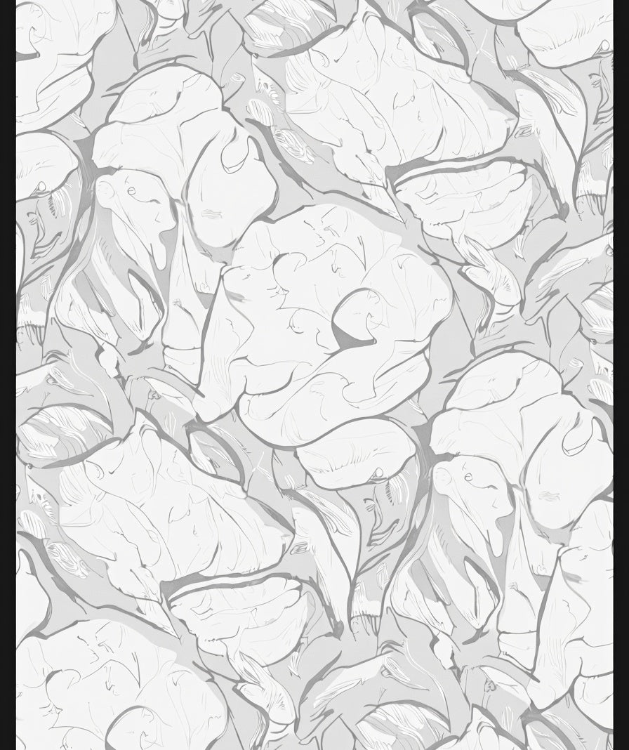 Abstract Organic Contour Pattern Rug