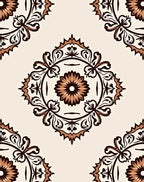 Ornate Floral Medallion Pattern Rug