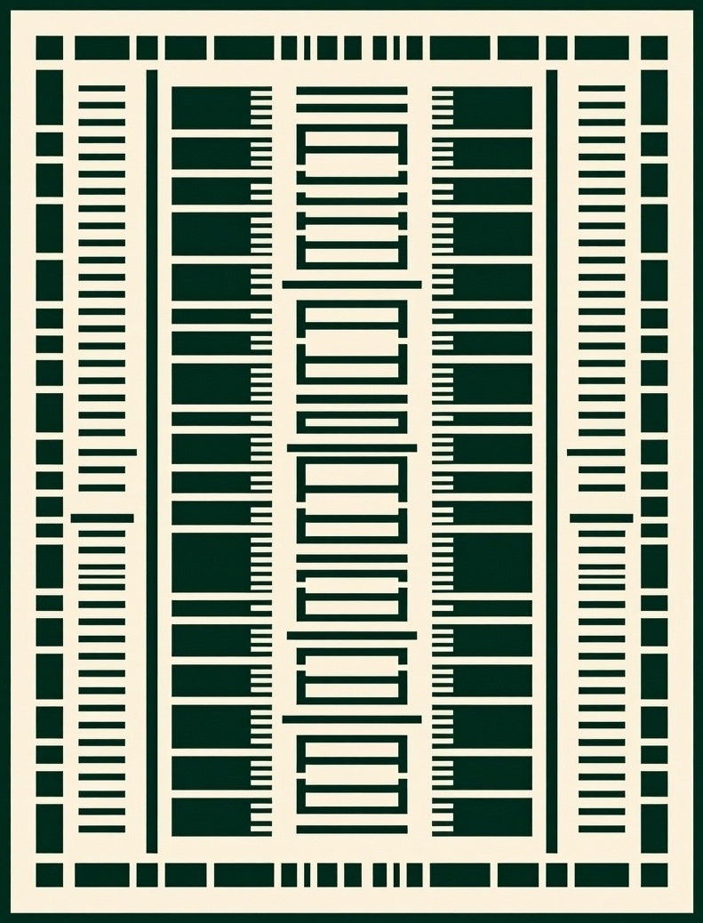 Graphic Geometric Blocks Pattern Rug
