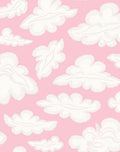 Whimsical Cloud Pattern Pink Rug