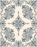 Elegant Floral Swirl Design Rug