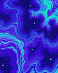 Abstract Swirling Psychedelic Waves Rug
