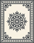 Intricate Mandala Style Floral Carpet Design Rug