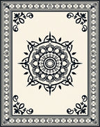 Intricate Mandala Style Floral Carpet Design Rug