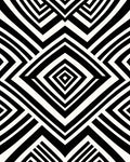 Sharp Black White Geometric Pattern Rug