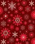 Red White Snowflake Pattern Decor Rug