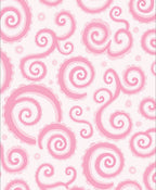 Pink Swirl Pastel Pattern Design Rug