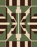 Mid Century Modern Geo Pattern Rug