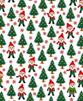 Festive Gnomes And Evergreen Trees Rug