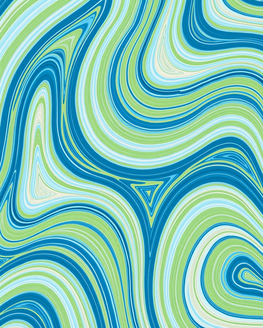 Swirling Water Pattern Rug
