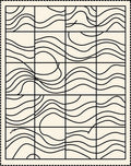 Abstract Wave Pattern Design Rug
