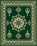 Jade Cream Ornate Floral Medallion Rug