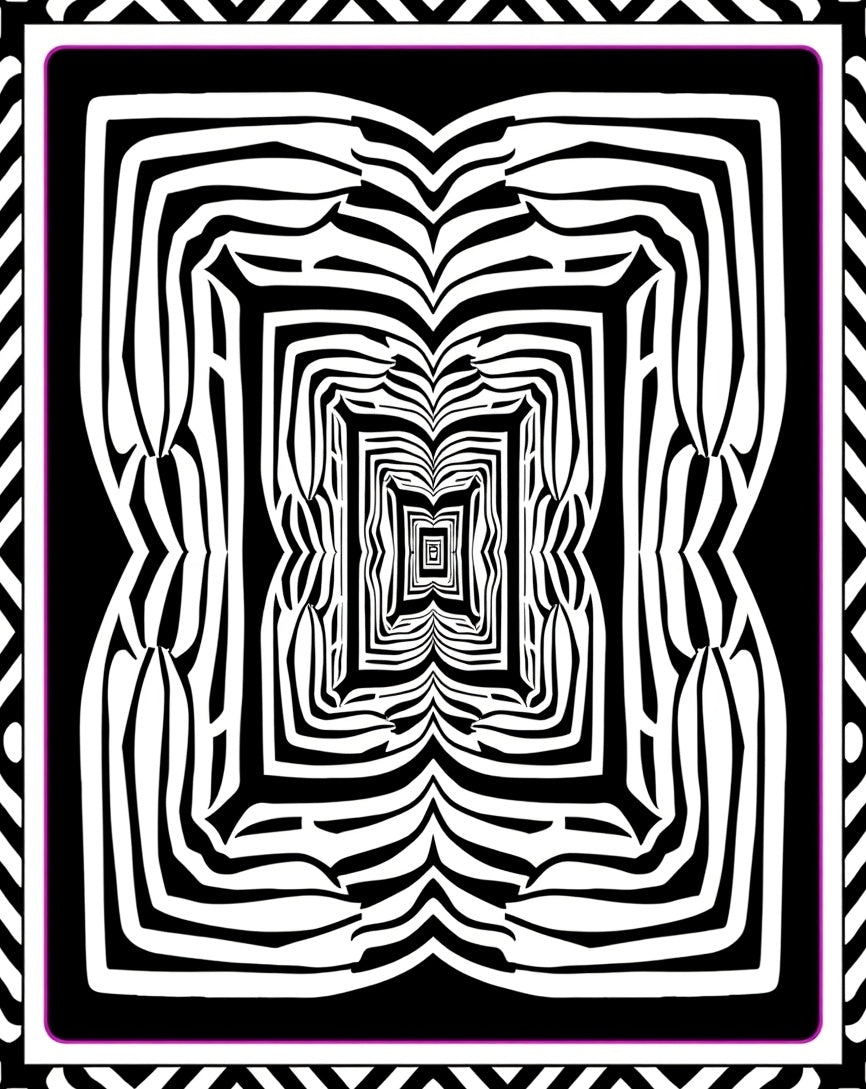 Abstract Zebra Stripe Infinity Rug