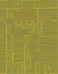 Bold Yellow Black Geometric Lines Rug