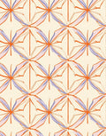 Orange Lavender Abstract Starburst Pattern Rug