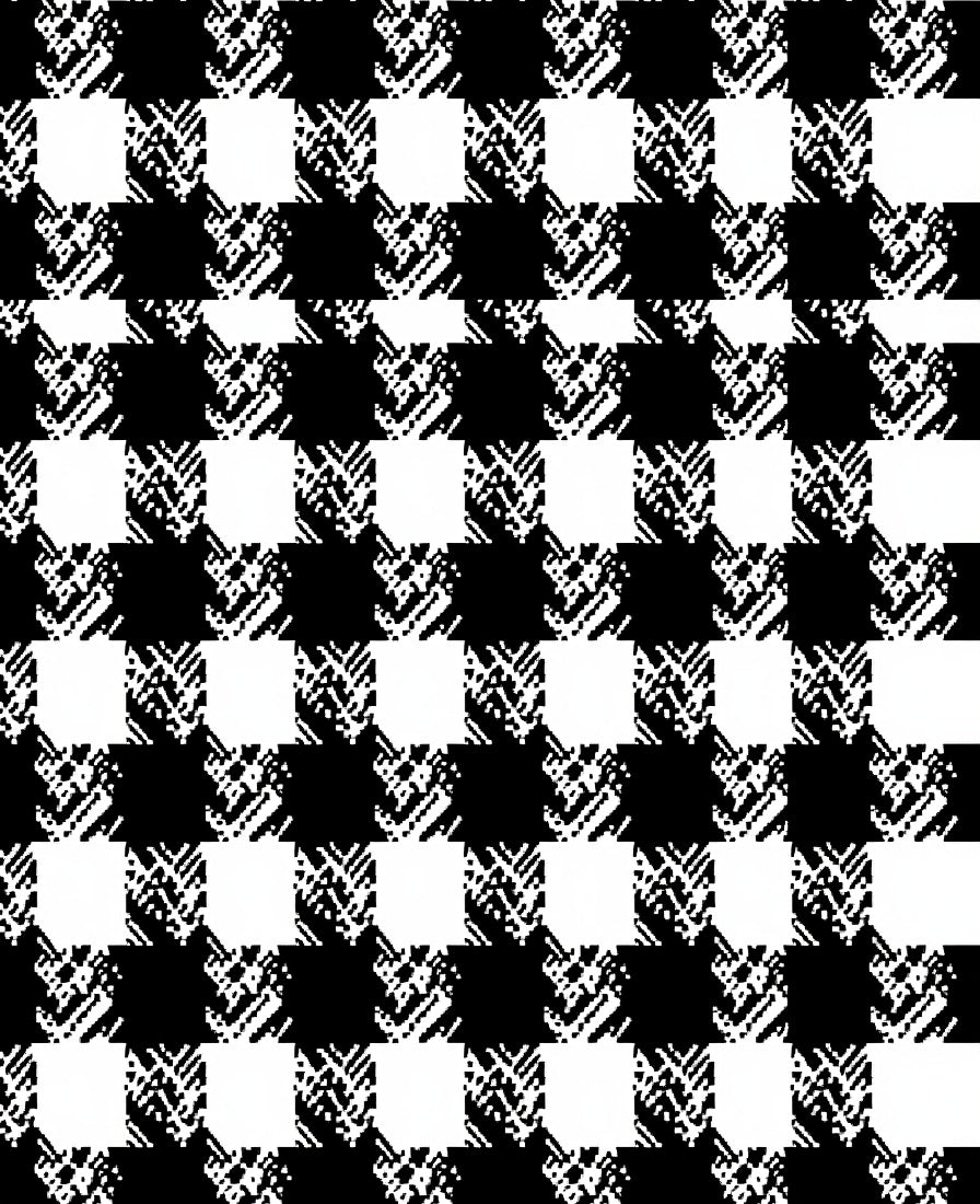Bold Black White Gingham Check Rug