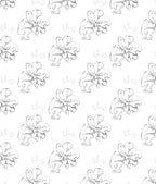 Delicate Flower Sketch Pattern Rug